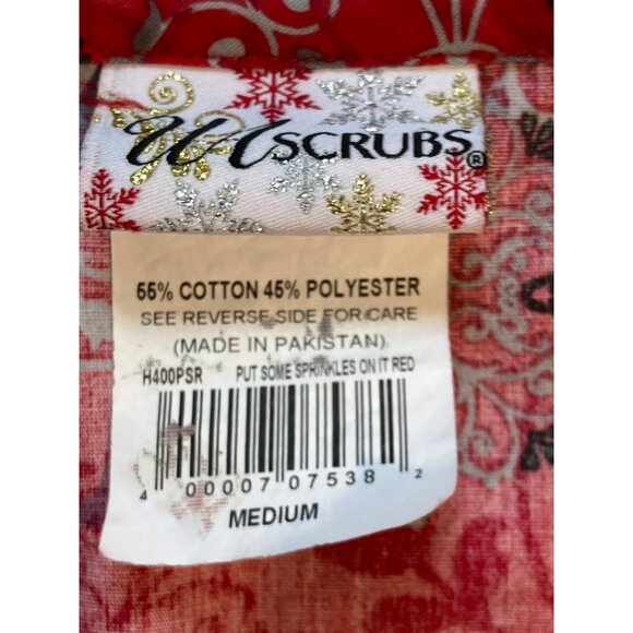 Women's Put some Sprinkles on it Red Scrub Top  Size M - Picture 7 of 10